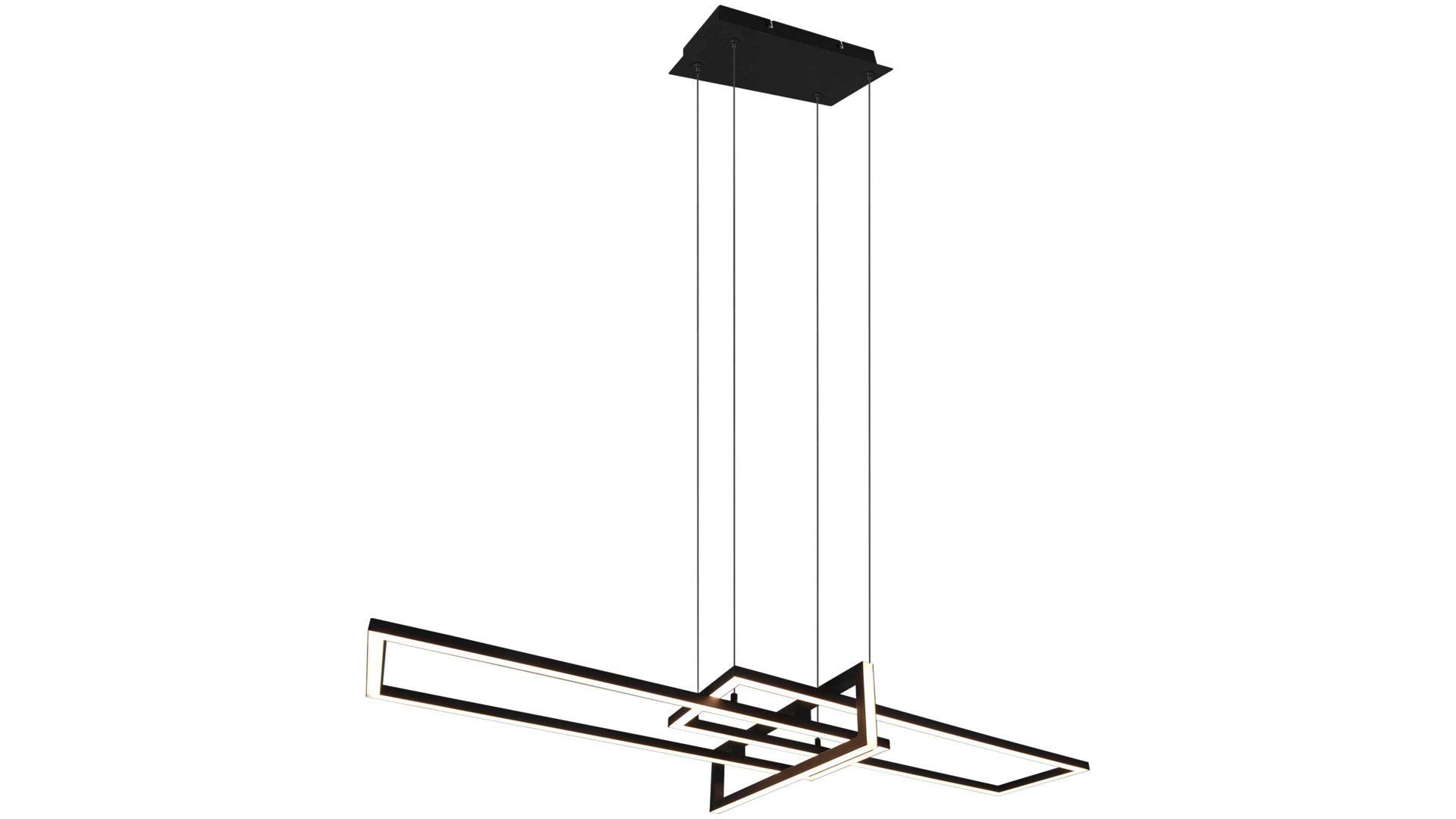 Pendelleuchte Trio lighting for you aus Metall in Schwarz Hängeleuchte Salinas schwarzes Metall - Länge ca. 110 cm