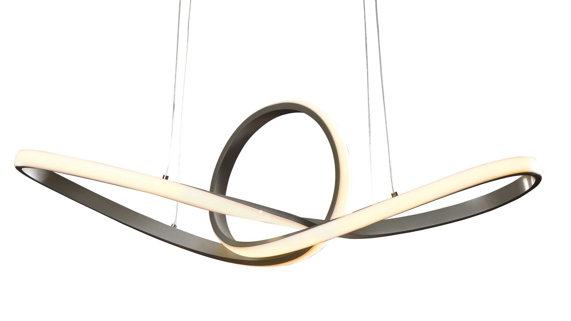 Pendelleuchte Reality leuchten aus Metall in Grau RL Hängeleuchte Sansa Nickel matt - Durchmesser ca. 80 cm