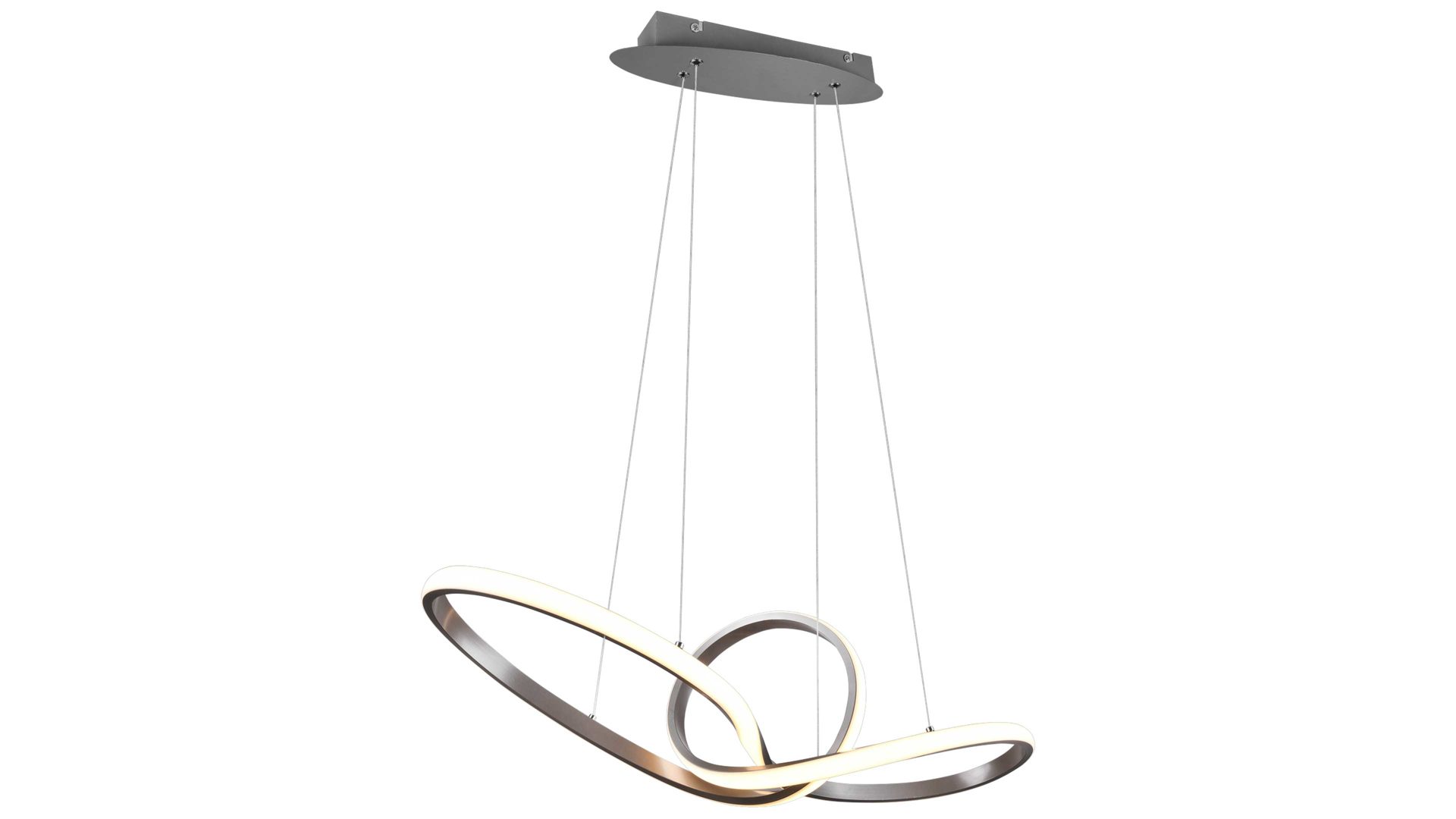 Pendelleuchte Reality leuchten aus Metall in Grau RL Hängeleuchte Sansa Nickel matt - Durchmesser ca. 80 cm
