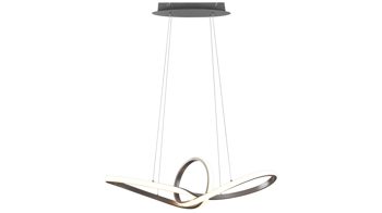 Pendelleuchte Reality leuchten aus Metall in Grau RL Hängeleuchte Sansa Nickel matt - Durchmesser ca. 80 cm