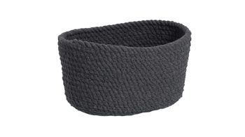 Korb Zeller present aus Naturfaser in Dunkelgrau Korb-Set dunkelgraue Baumwolle - dreiteilig