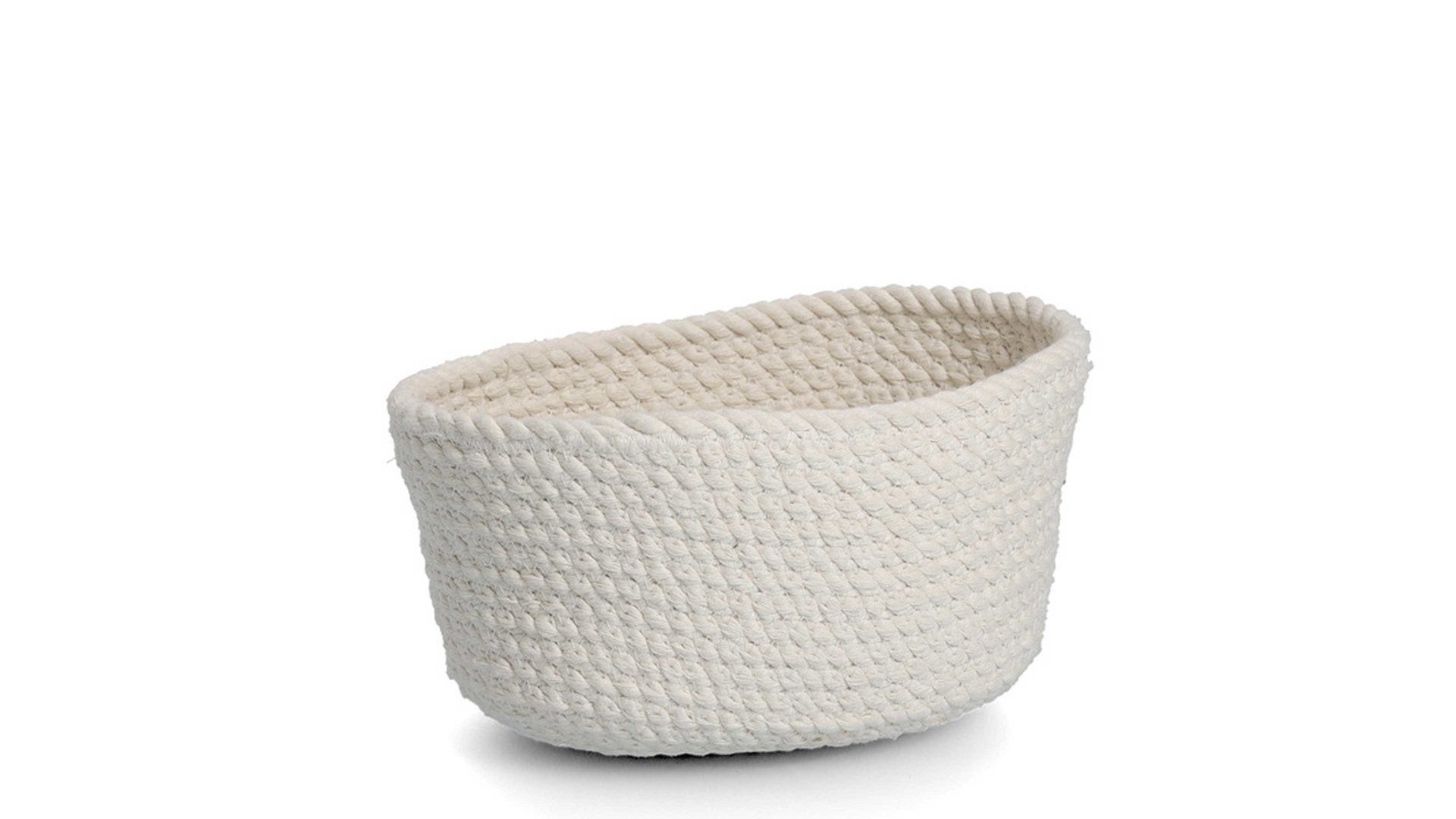 Korb Zeller present aus Naturfaser in Weiß Korb-Set weiße Baumwolle - dreiteilig