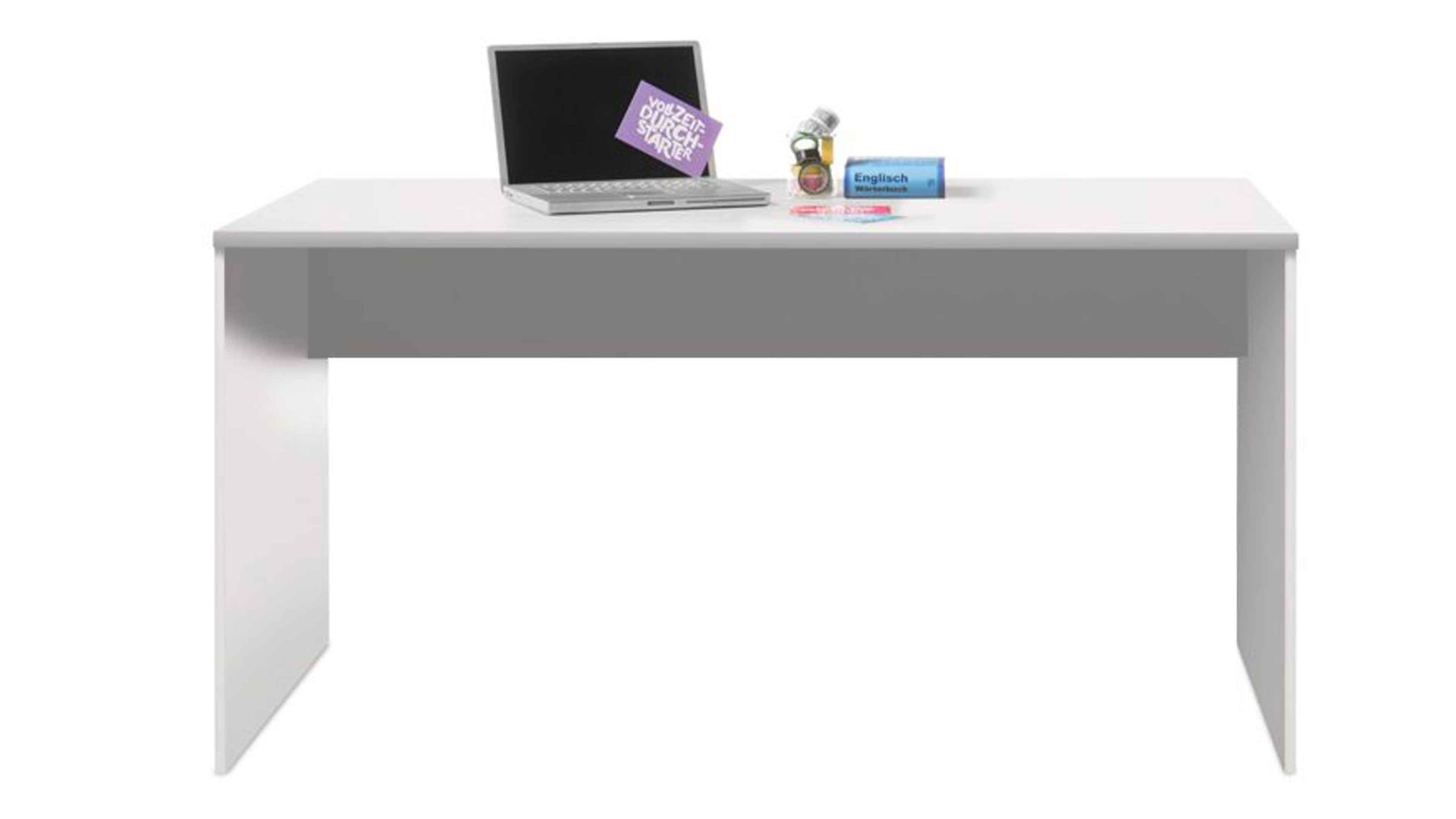 Schreibtisch Bega-consult aus Holz in Weiß Schreibtisch weiße Kunststoffoberflächen – ca. 150 x 75 cm