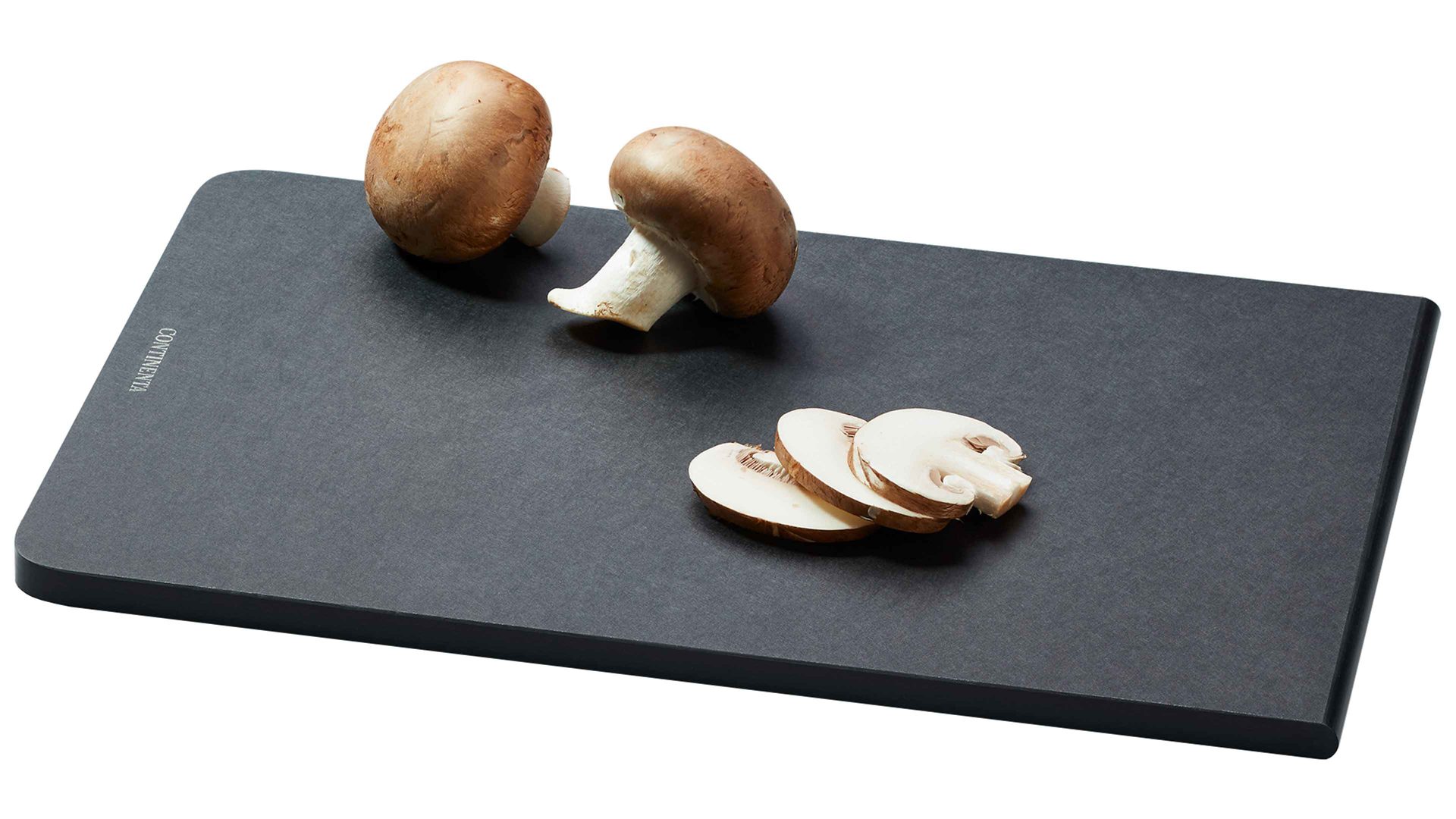 Schneidbrett Continenta aus Holz in Schwarz CONTINENTA Duracore - Schneidebrett schwarzer Recycling-Werkstoff – ca. 16 x 24 cm