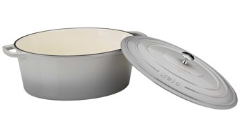 Bräter Kela | keck & lang aus Metall in Hellgrau kela Bräter Calido hellgraues Gusseisen - ca. 9,3 Liter