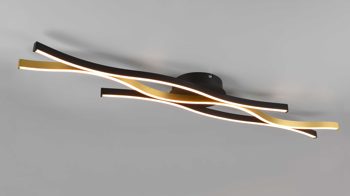 Deckenleuchte Trio lighting for you aus Metall in Messing Trio Deckenleuchte Blaze Messing matt & schwarz matt - Breite ca. 108