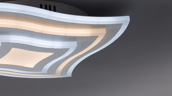 Deckenleuchte Fh fischer & honsel aus Metall in Weiß FH Deckenleuchte Gorden Weiß - ca. 43 x 43 cm