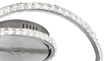 Deckenleuchte Reality leuchten aus Metall in Aluminium RL Deckenleuchte Rubin Aluminium & Acryl - Breite ca. 45 cm