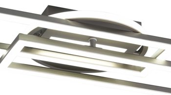 Deckenleuchte Reality leuchten aus Metall in Metallfarben RL Deckenleuchte Twister Nickel matt - Breite ca. 90 cm