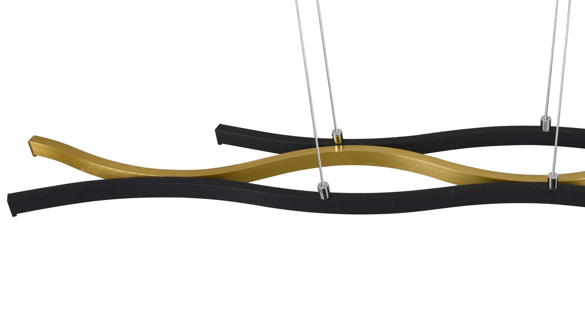 Pendelleuchte Trio lighting for you aus Metall in Messing Trio Pendelleuchte Blaze Messing matt & schwarz matt - Breite ca. 108