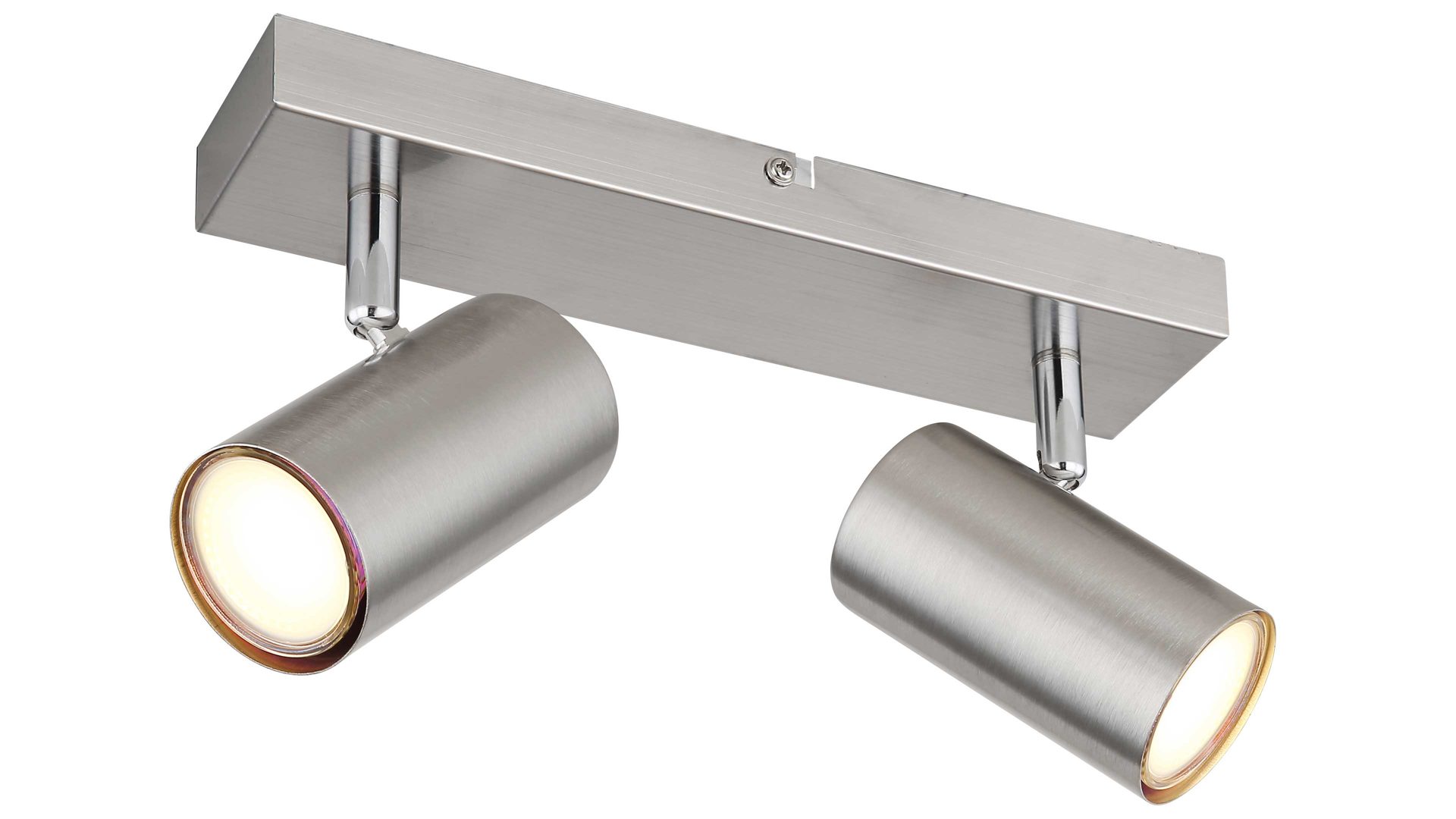 Strahler / Spot Globo lighting aus Metall in Nickel GLOBO Strahler Robby Nickel matt - zwei Spots, Länge ca. 26 cm
