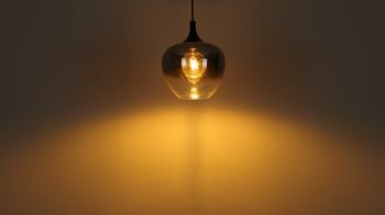 Pendelleuchte Globo lighting aus Glas in Schwarz GLOBO Lampe-Serie Maxy - Hängeleuchte Rauchglas & mattschwarzes Metall - Länge ca. 100 cm