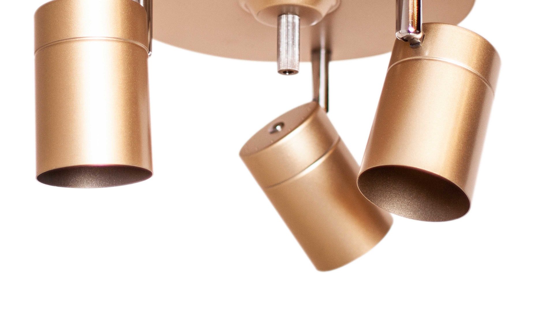 Deckenleuchte By rydens aus Metall in Gold BY RYDÉNS Leuchten Serie Correct - Deckenleuchte goldfarbenes Metall, drei Spots - Durchmesser ca. 20 cm