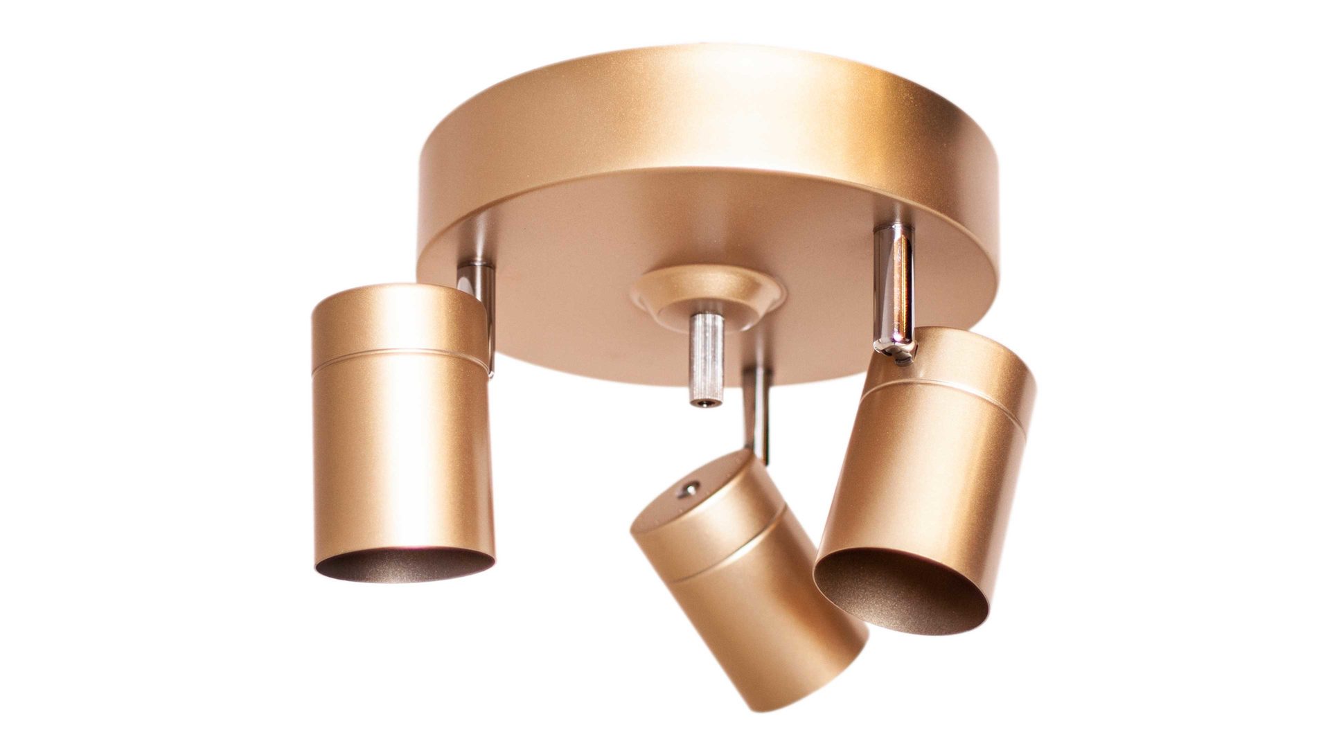 Deckenleuchte By rydens aus Metall in Gold BY RYDÉNS Leuchten Serie Correct - Deckenleuchte goldfarbenes Metall, drei Spots - Durchmesser ca. 20 cm