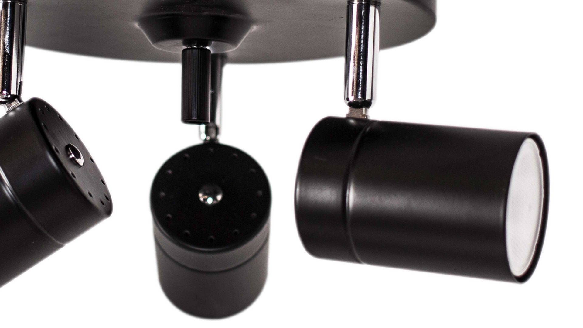 Deckenleuchte By rydens aus Metall in Schwarz BY RYDÉNS Leuchten Serie Correct - Deckenleuchte schwarzes Metall, drei Spots - Durchmesser ca. 20 cm