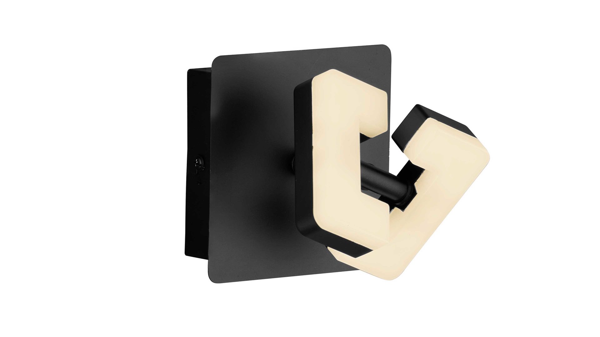 Wandleuchte Fh fischer & honsel aus Metall in Schwarz FH Leuchten Serie Ray - Deckenlampe als Spot sandschwarzes Metall - ca. 11 x 11 cm