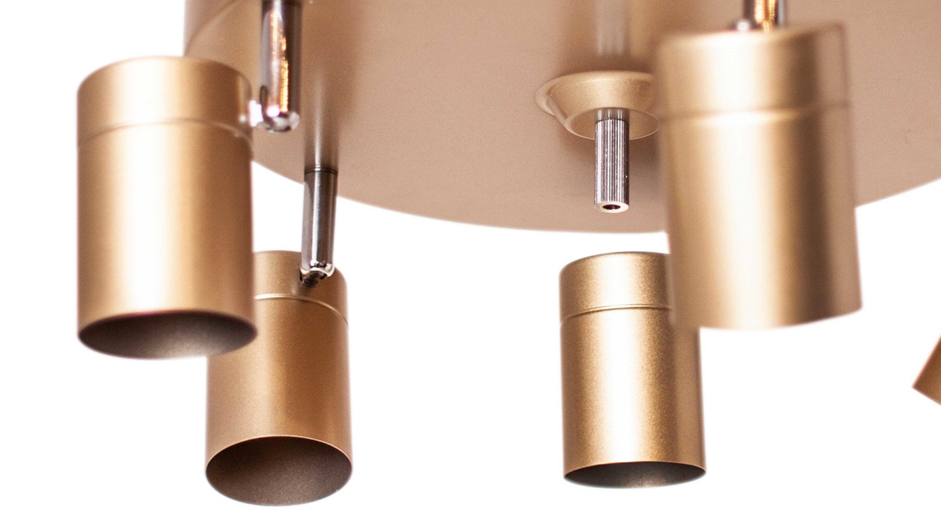 Deckenleuchte By rydens aus Metall in Gold BY RYDÉNS Leuchten Serie Correct - Deckenleuchte goldfarbenes Metall, fünf Spots - Durchmesser ca. 30 cm