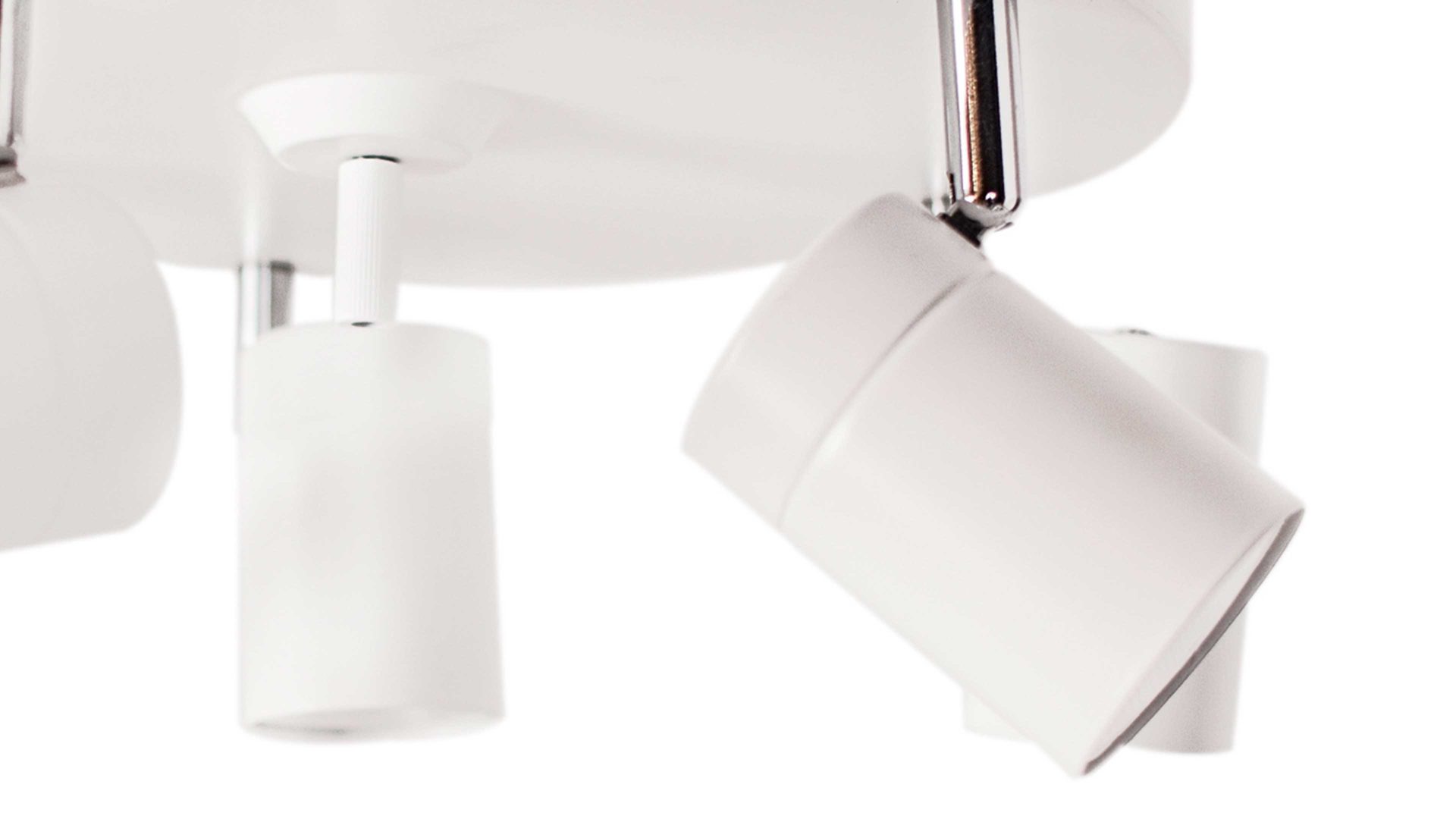 Deckenleuchte By rydens aus Metall in Weiß BY RYDÉNS Leuchten Serie Correct - Deckenleuchte weißes Metall, fünf Spots - Durchmesser ca. 30 cm