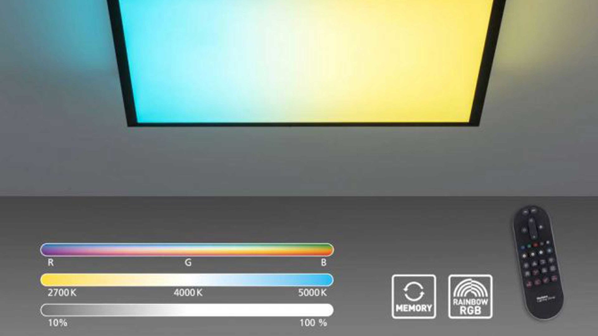 Deckenleuchte Just light. (leuchtendirekt) aus Metall in Schwarz JUST LIGHT. Lampenserie Mario Black schwarzes Metall - ca. 45 x 45 cm