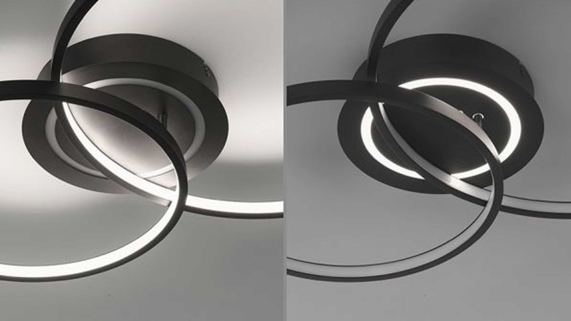 Deckenleuchte Just light. (leuchtendirekt) aus Metall in Schwarz JUST LIGHT. Leuchten Serie Asmina mattschwarzes Metall - ca. 69 x 55 cm