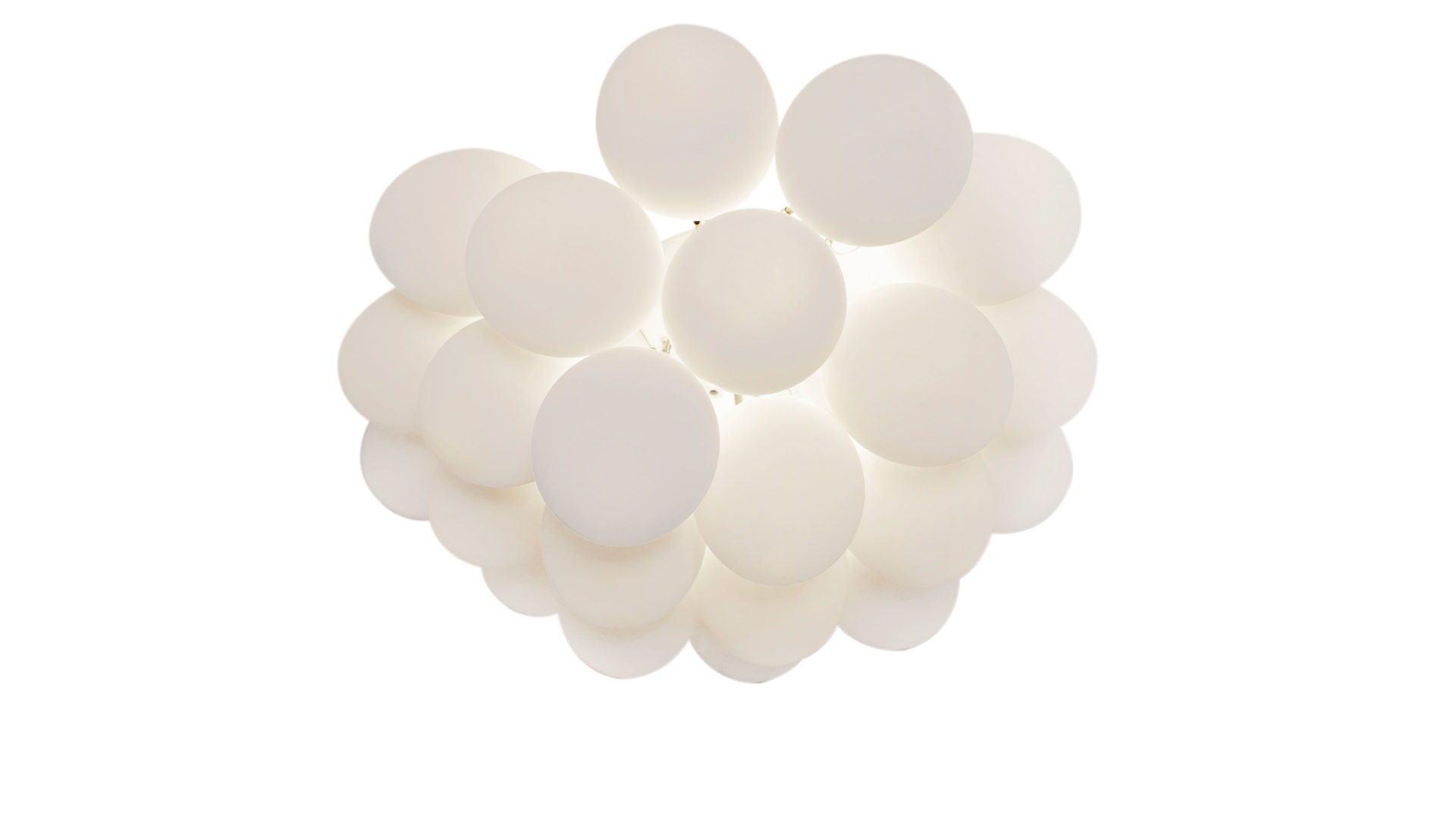 Pendelleuchte By rydens aus Glas in Weiß BY RYDÉNS Leuchten Serie Gross - Hängeleuchte mattweißes Glas - Durchmesser ca. 50 cm