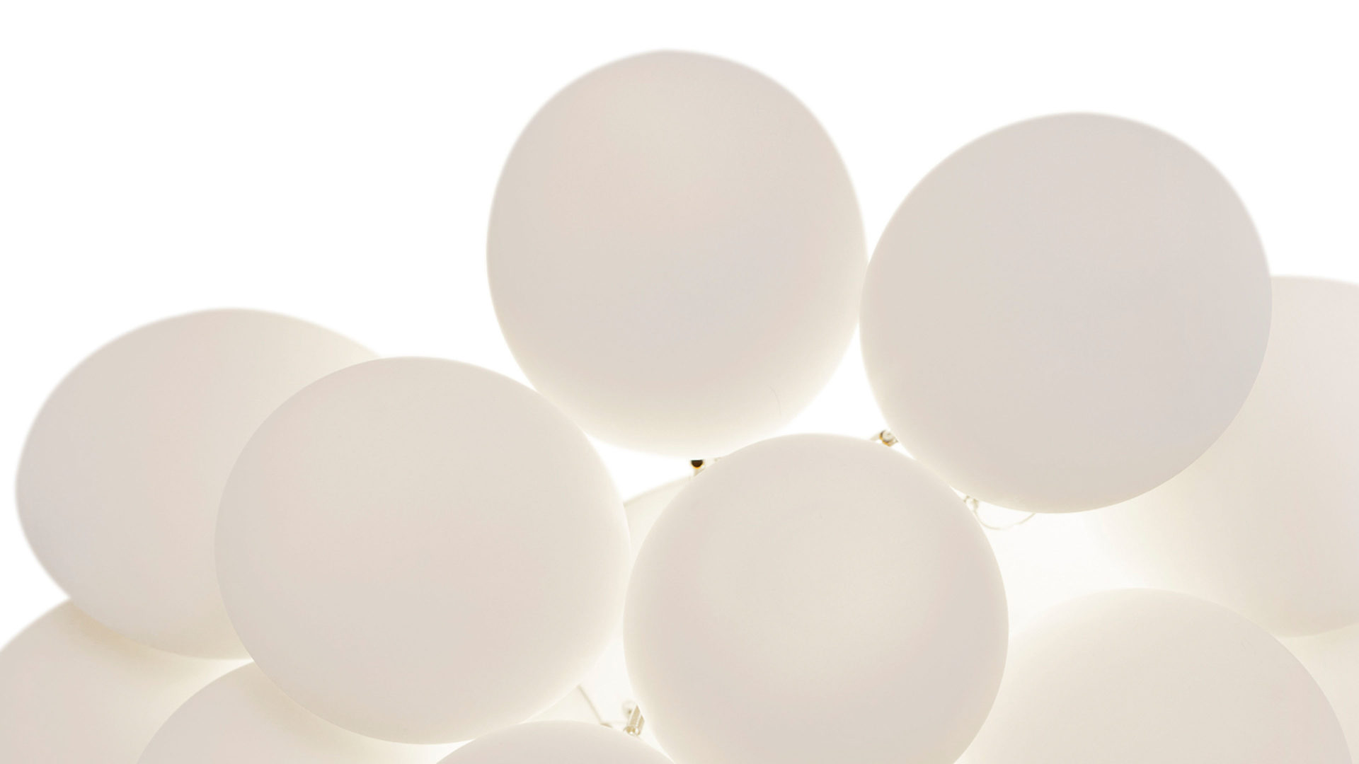 Pendelleuchte By rydens aus Glas in Weiß BY RYDÉNS Leuchten Serie Gross - Hängeleuchte mattweißes Glas - Durchmesser ca. 50 cm