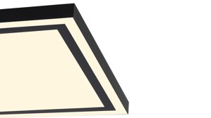 Deckenleuchte Just light. (leuchtendirekt) aus Metall in Schwarz JUST LIGHT. Leuchten Serie Tuya - per App steuerbare Deckenlampe schwarzes Metall & weißes Acryl - ca. 30 x 30 cm