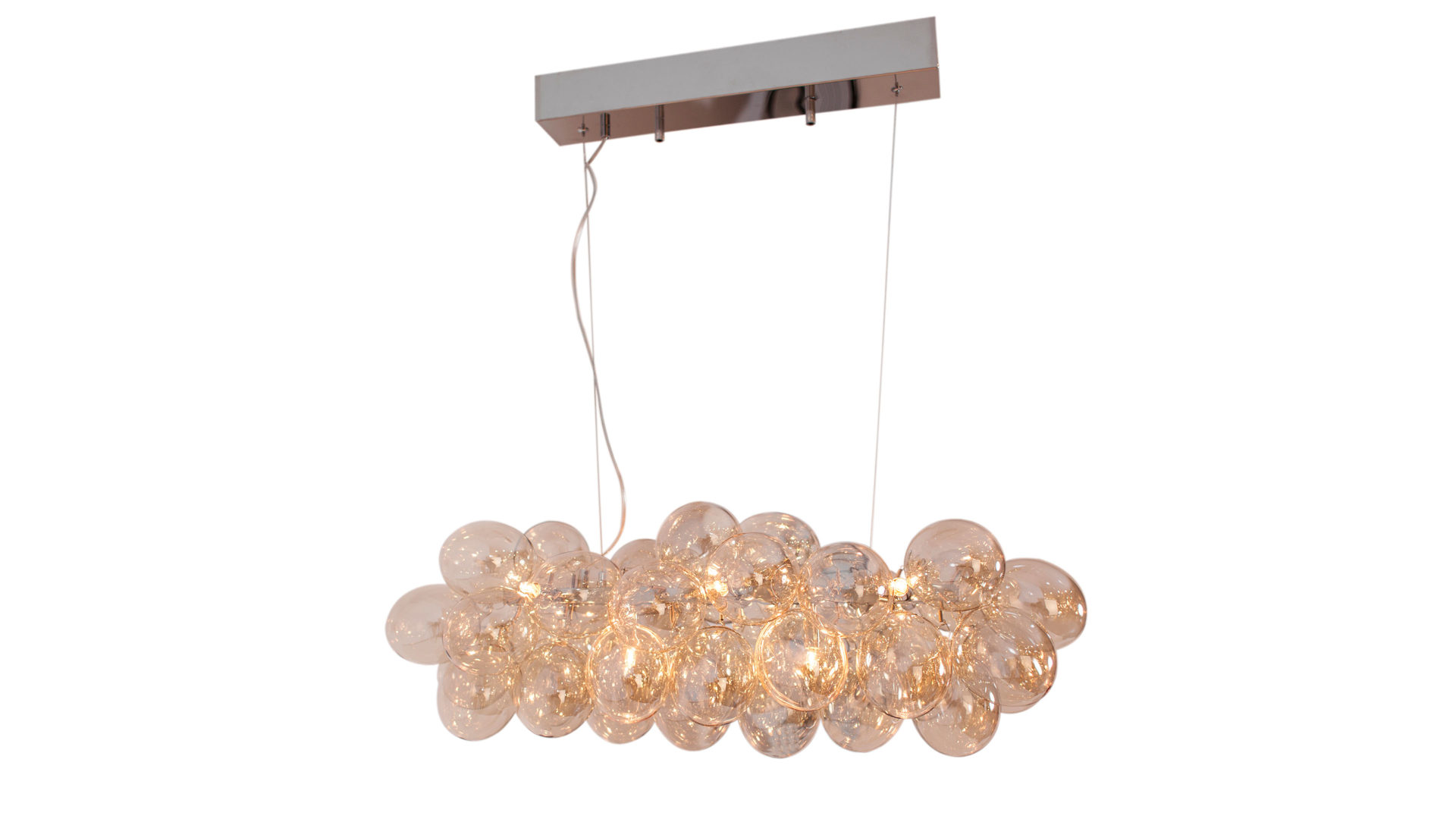 Pendelleuchte By rydens aus Glas in Braun BY RYDÉNS Leuchten Serie Gross Bar - Hängeleuchte amberfarbenes Glas - Länge ca. 80 cm