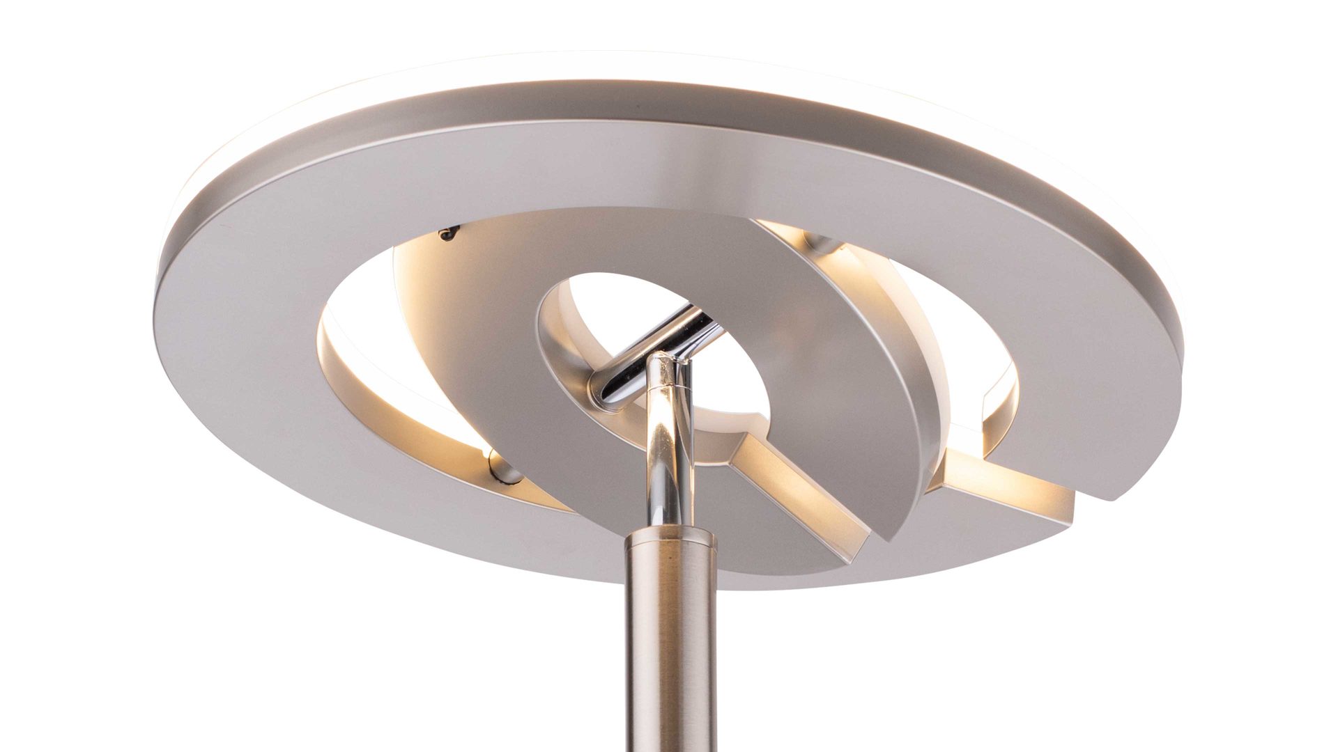 Stehleuchte Just light. (leuchtendirekt) aus Metall in Metallfarben JUST LIGHT. Leuchten Serie LOLAsmart - Deckenfluter Rocco stahlfarbenes Metall - Höhe ca. 181 cm