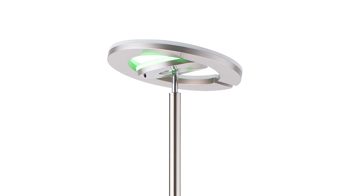 Stehleuchte Just light. (leuchtendirekt) aus Metall in Metallfarben JUST LIGHT. Leuchten Serie LOLAsmart - Deckenfluter Rocco stahlfarbenes Metall - Höhe ca. 181 cm