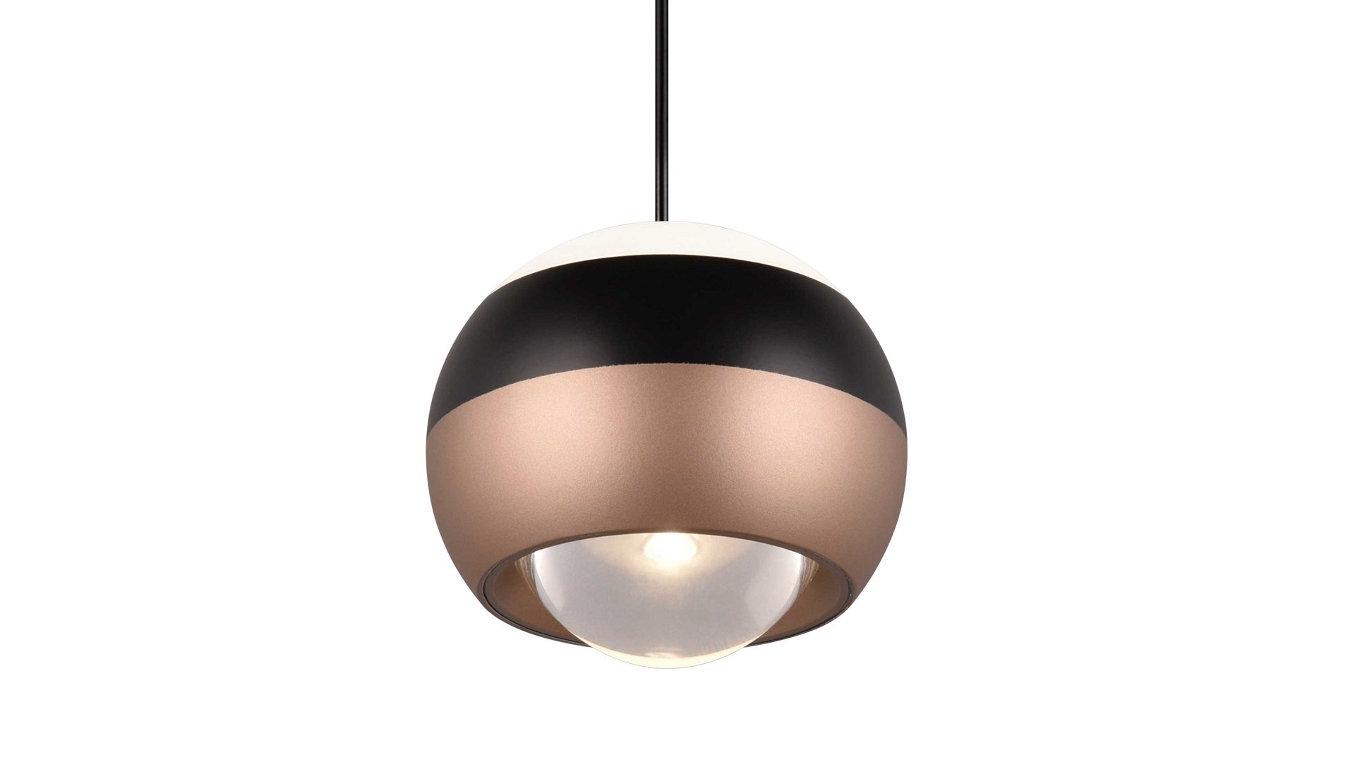 Pendelleuchte Trio lighting for you aus Metall in Schwarz TRIO Leuchten Serie Orbit - Hängelampe mattschwarzes Metall - Durchmesser ca. 16 cm
