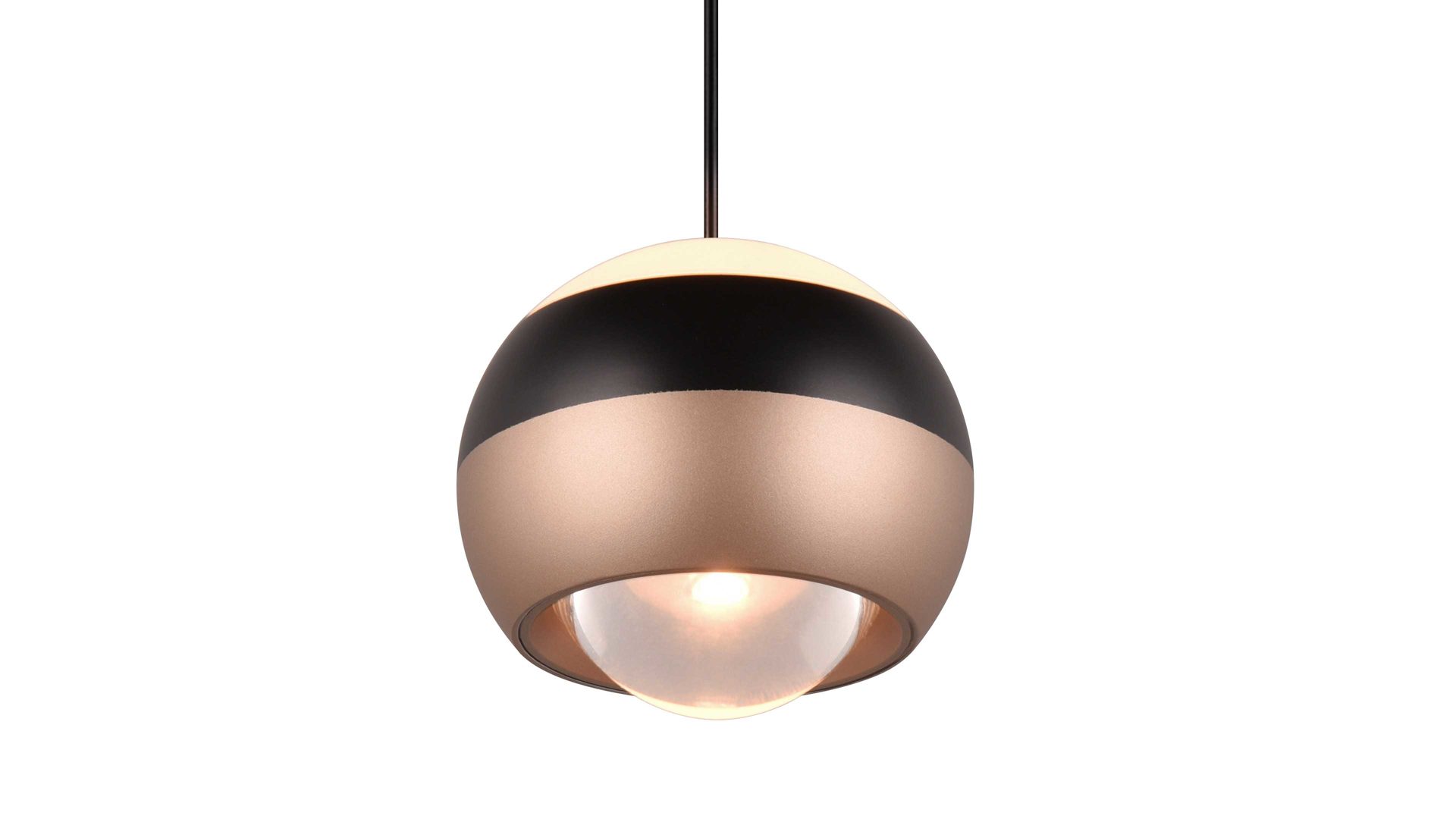 Pendelleuchte Trio lighting for you aus Metall in Schwarz TRIO Leuchten Serie Orbit - Hängelampe mattschwarzes Metall - Durchmesser ca. 16 cm