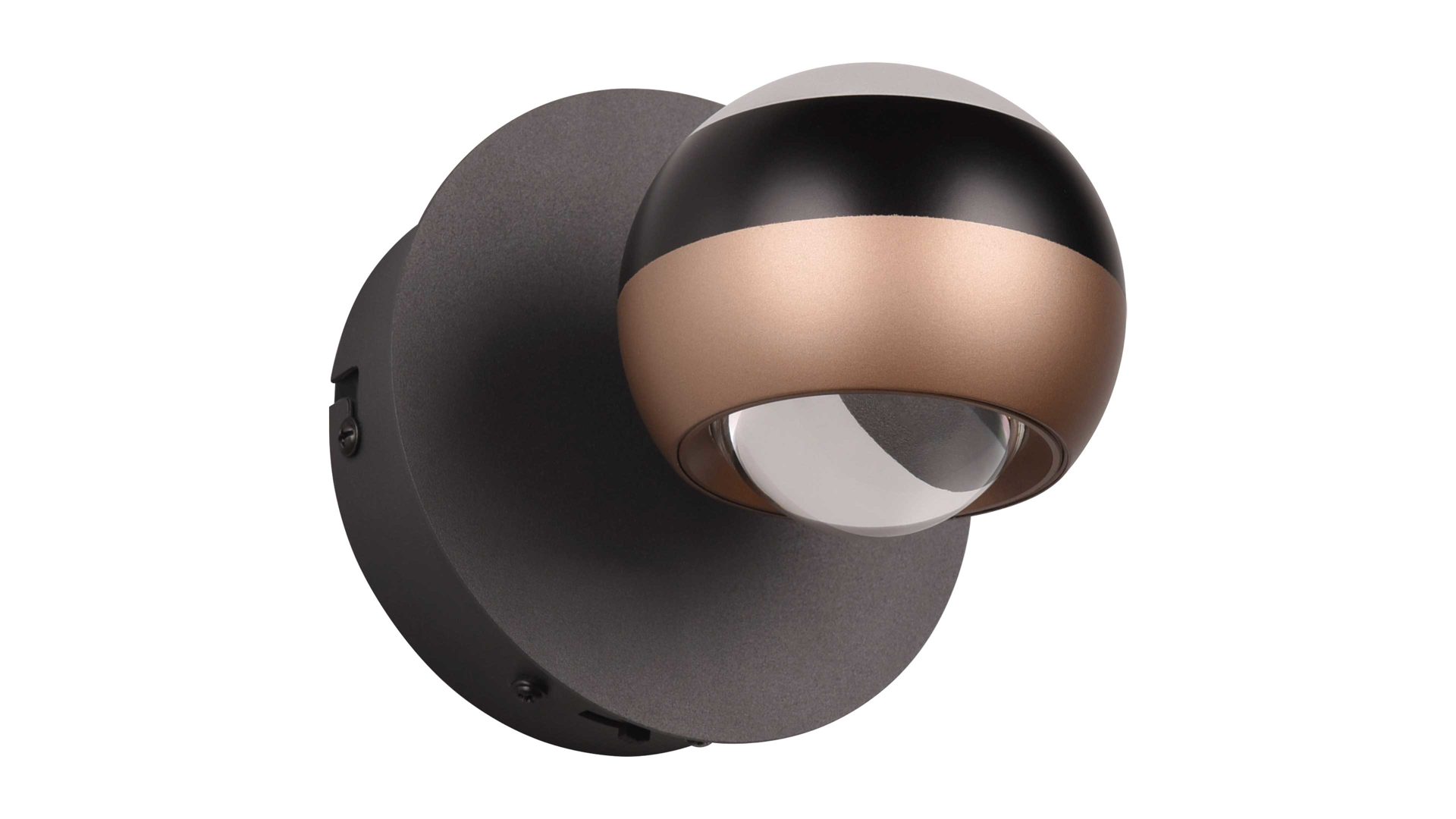 Wandleuchte Trio lighting for you aus Metall in Schwarz TRIO Leuchten Serie Orbit - Wandspot mattschwarzes Metall - Durchmesser ca. 14 cm