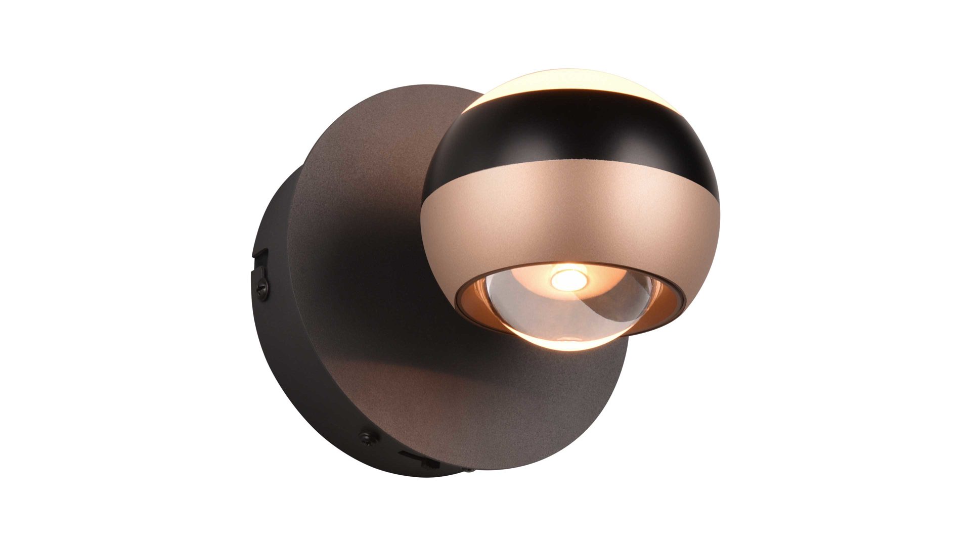 Wandleuchte Trio lighting for you aus Metall in Schwarz TRIO Leuchten Serie Orbit - Wandspot mattschwarzes Metall - Durchmesser ca. 14 cm