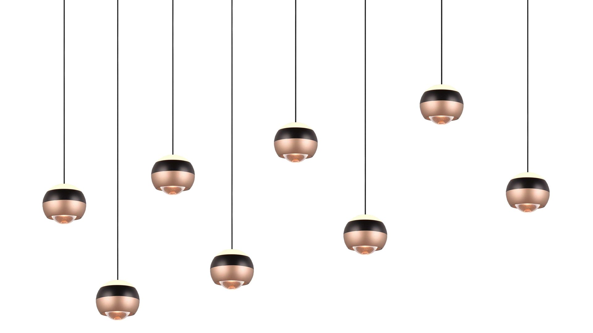 Pendelleuchte Trio lighting for you aus Metall in Schwarz TRIO Leuchten Serie Orbit - Hängelampe mattschwarzes Metall - Länge ca. 150 cm