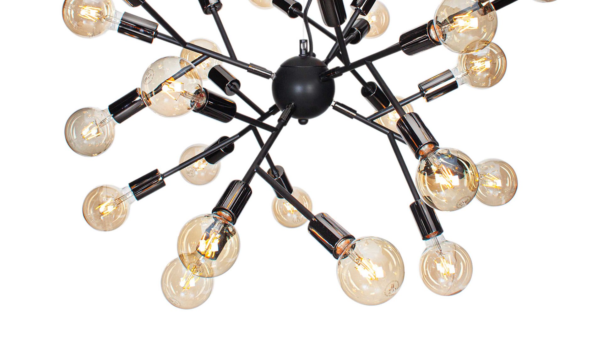 Pendelleuchte By rydens aus Metall in Schwarz BY RYDÉNS Leuchten Serie Heroes - Hängeleuchte schwarzes Metall - Durchmesser ca. 72 cm