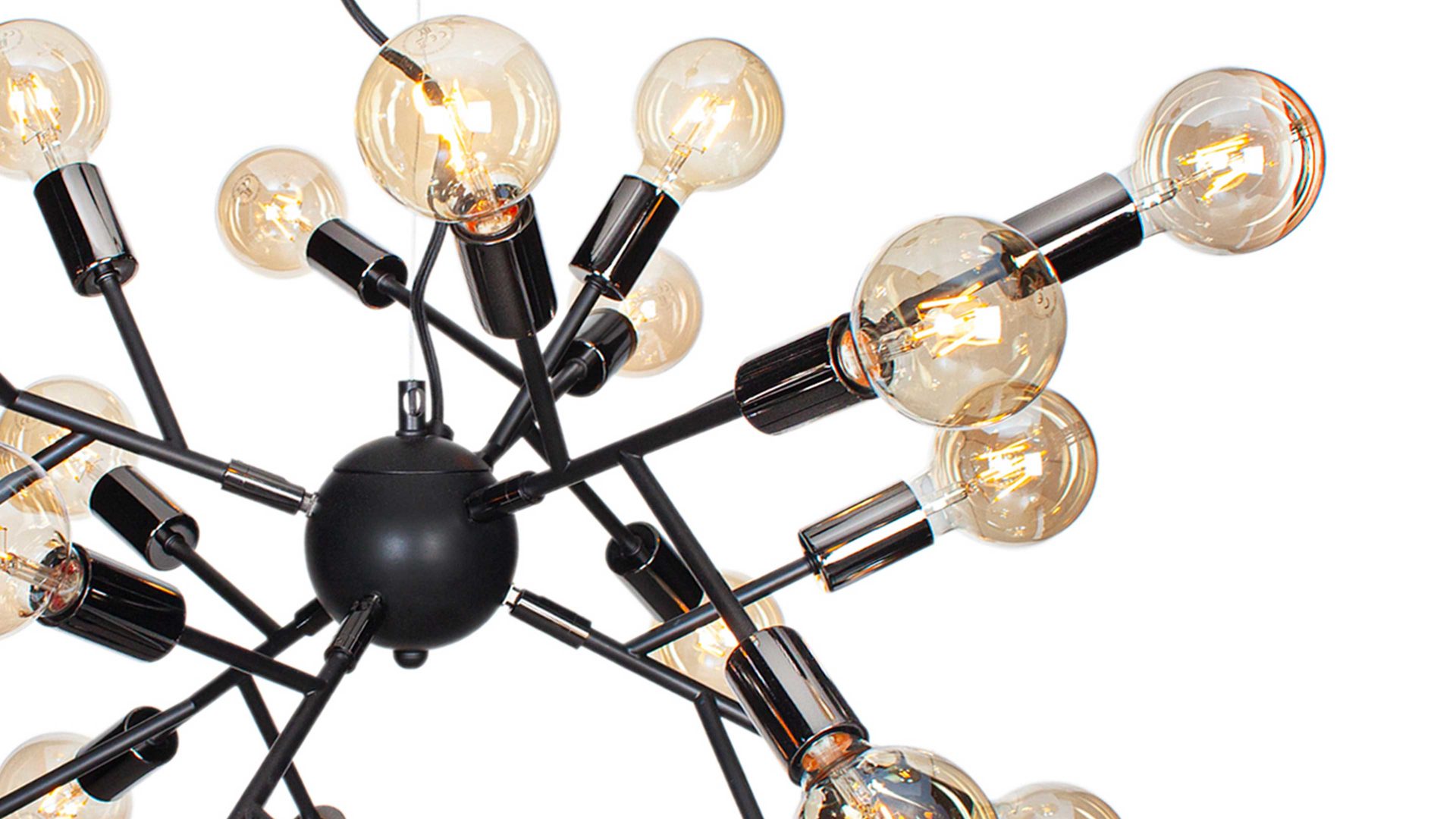 Pendelleuchte By rydens aus Metall in Schwarz BY RYDÉNS Leuchten Serie Heroes - Hängeleuchte schwarzes Metall - Durchmesser ca. 72 cm