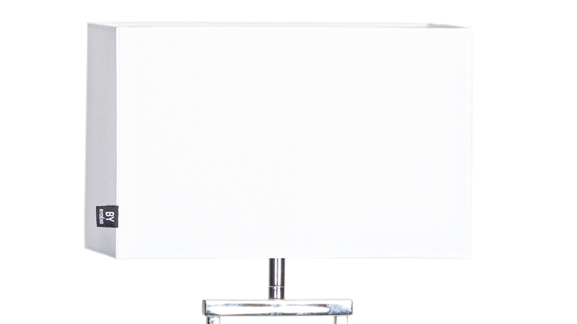 Tischleuchte By rydens aus Textil in Weiß BY RYDÉNS Leuchten Serie Omega - Tischleuchte Weiß & Chrom - Höhe ca. 52 cm