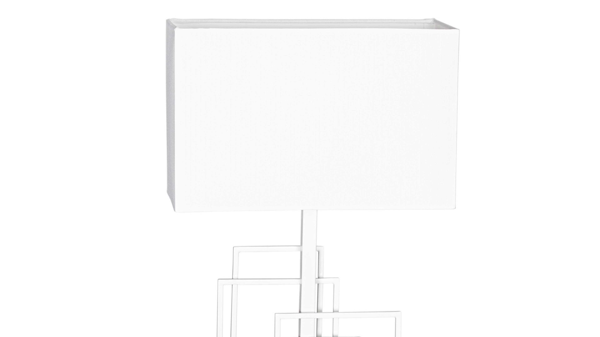 Tischleuchte By rydens aus Textil in Weiß BY RYDÉNS Leuchten Serie Paragon - Tischleuchte Weiß & Mattweiß - Höhe ca. 52 cm