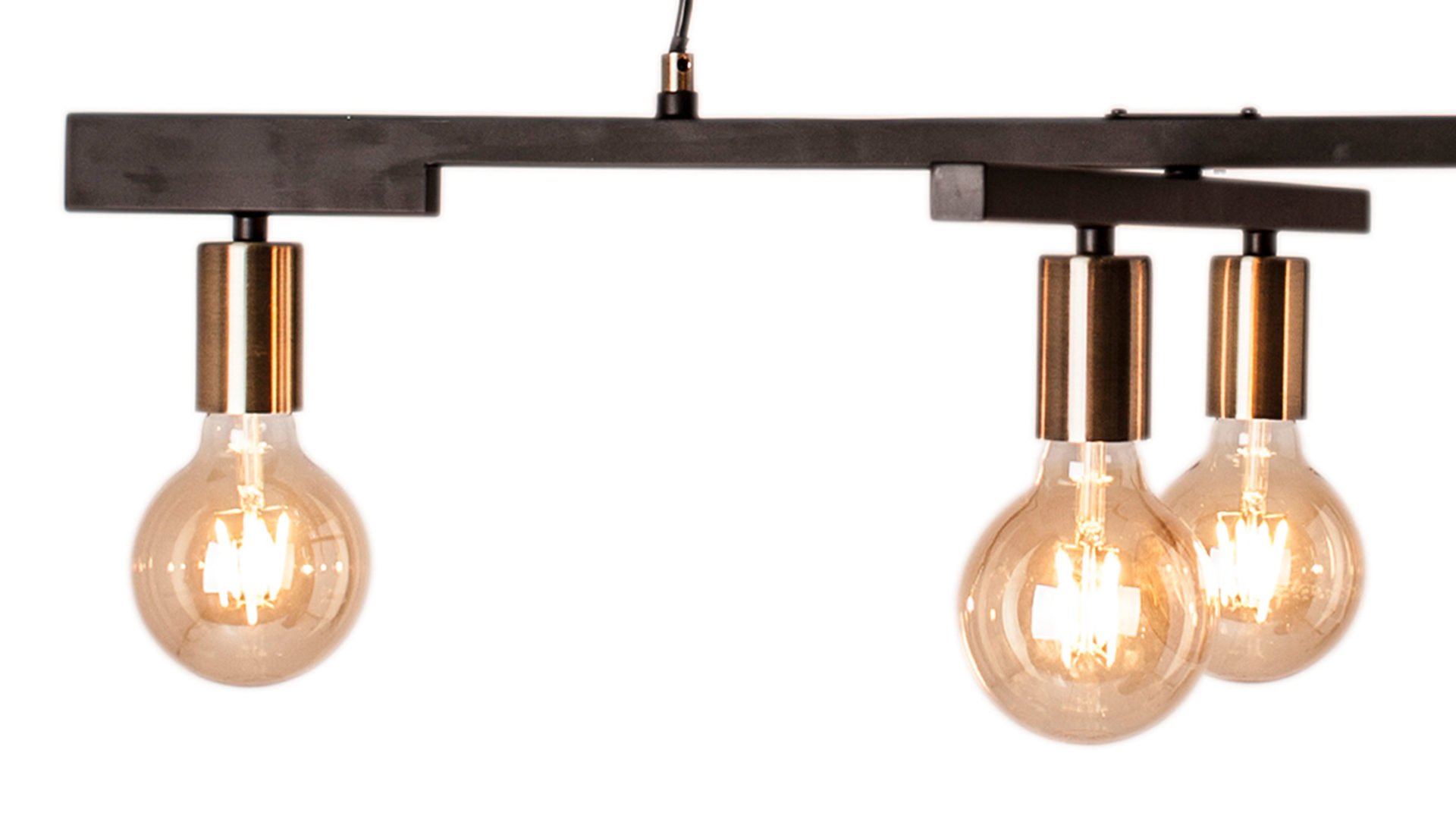 Pendelleuchte By rydens aus Metall in Schwarz BY RYDÉNS Leucht Zeona - Hängeleuchte schwarzes Metall - Länge ca. 90 cm