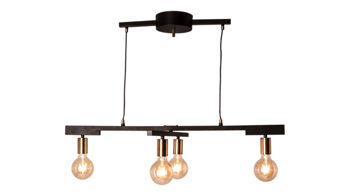 Pendelleuchte By rydens aus Metall in Schwarz BY RYDÉNS Leucht Zeona - Hängeleuchte schwarzes Metall - Länge ca. 90 cm