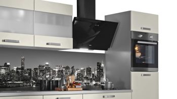 Einbauküche Express küchen aus Holz in Hellgrau EXPRESS KÜCHEN Einbauküche Clean mit IGNIS Einbaugeräten Hellgrau & Anthrazit - Länge ca. 333 cm