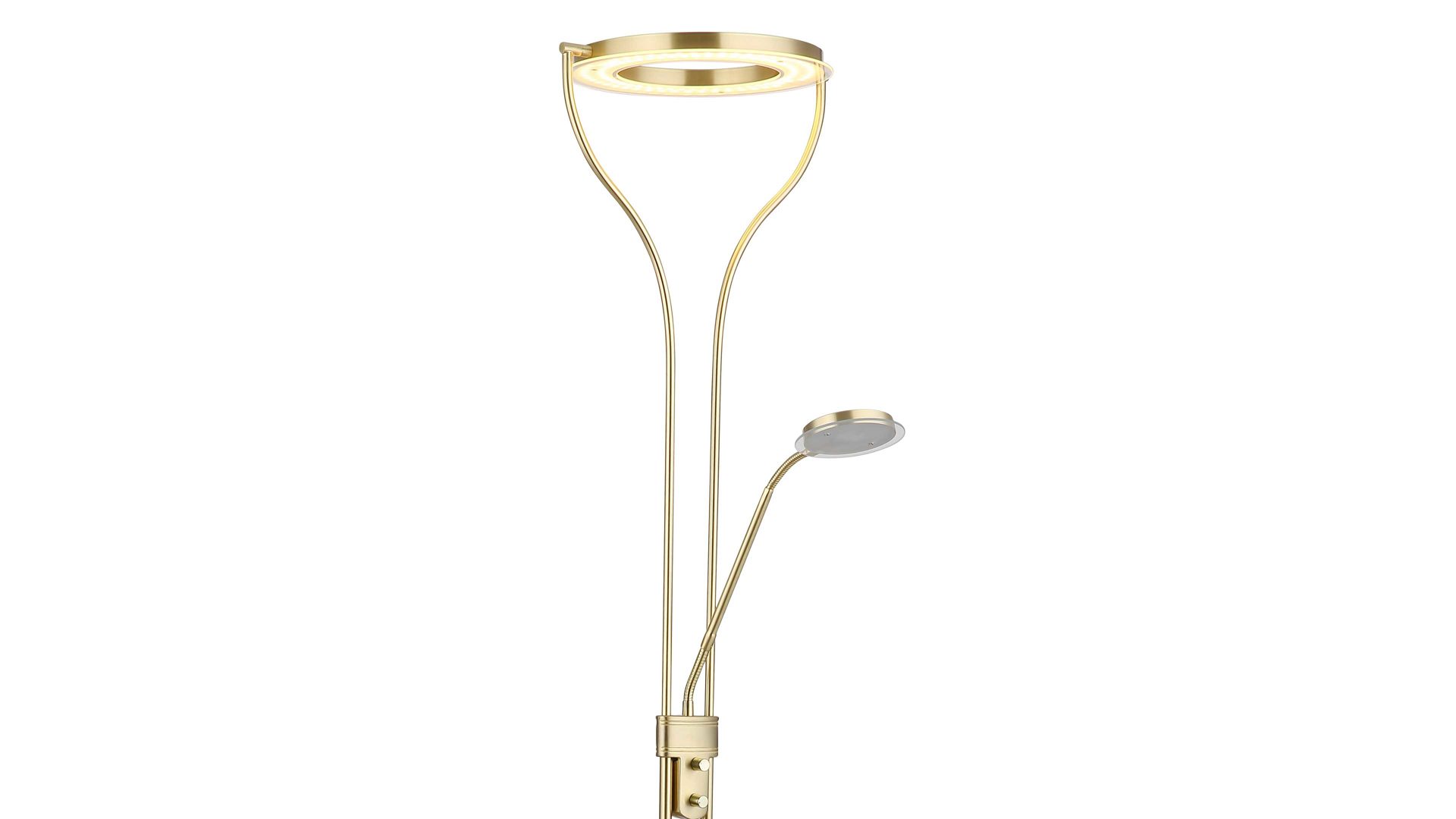 Stehleuchte Globo lighting aus Metall in Messing GLOBO Leuchten Serie Ebro - Deckenfluter Messing matt - Höhe ca. 194 cm