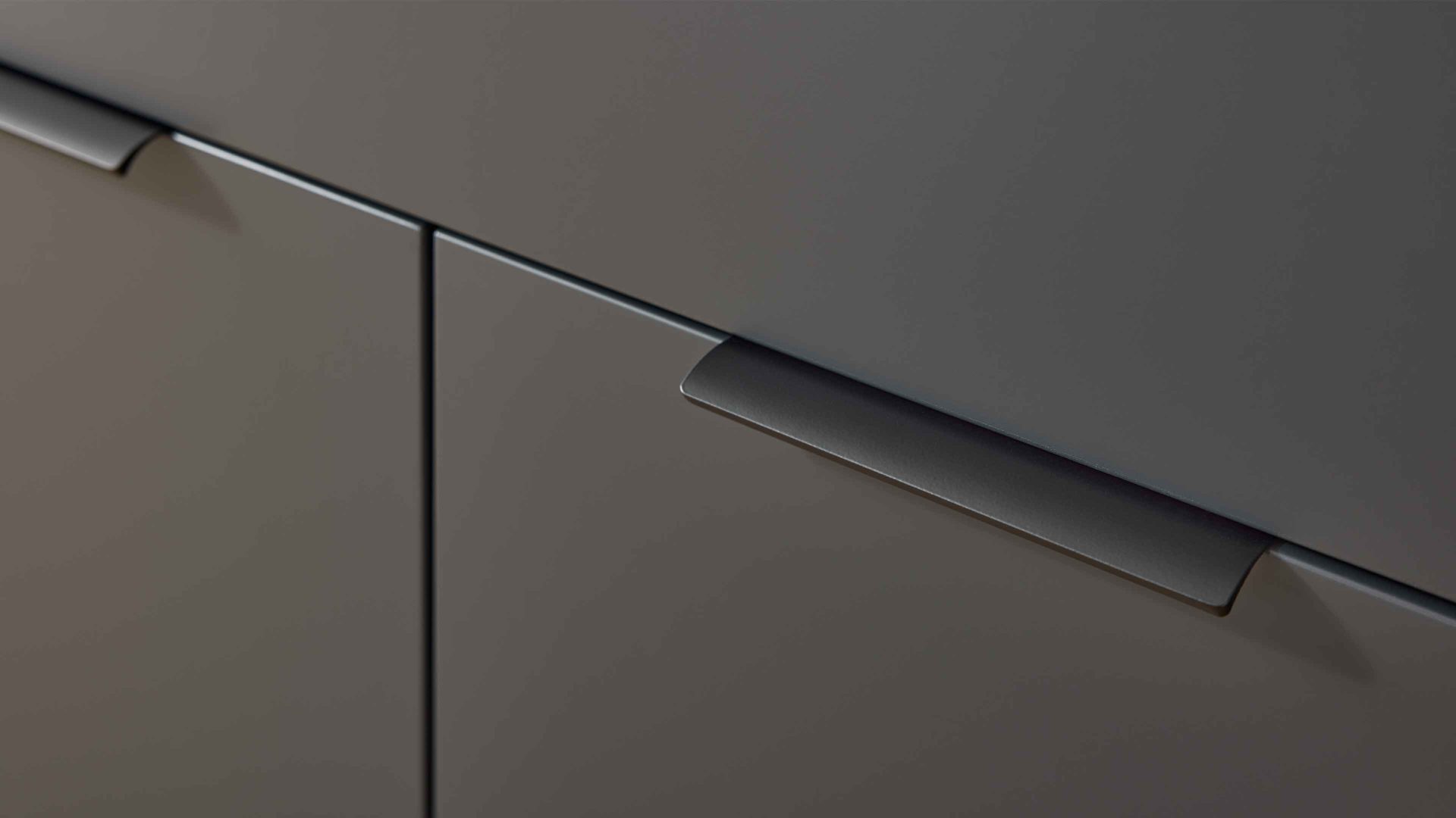 Kombikommode Interliving aus Holz in Anthrazit Interliving Garderobe Serie 6012 - Kombikommode INL-300 anthrazitfarbener Mattlack & Asteiche - eine Schublade, zwei Türen, Breite ca. 80 cm