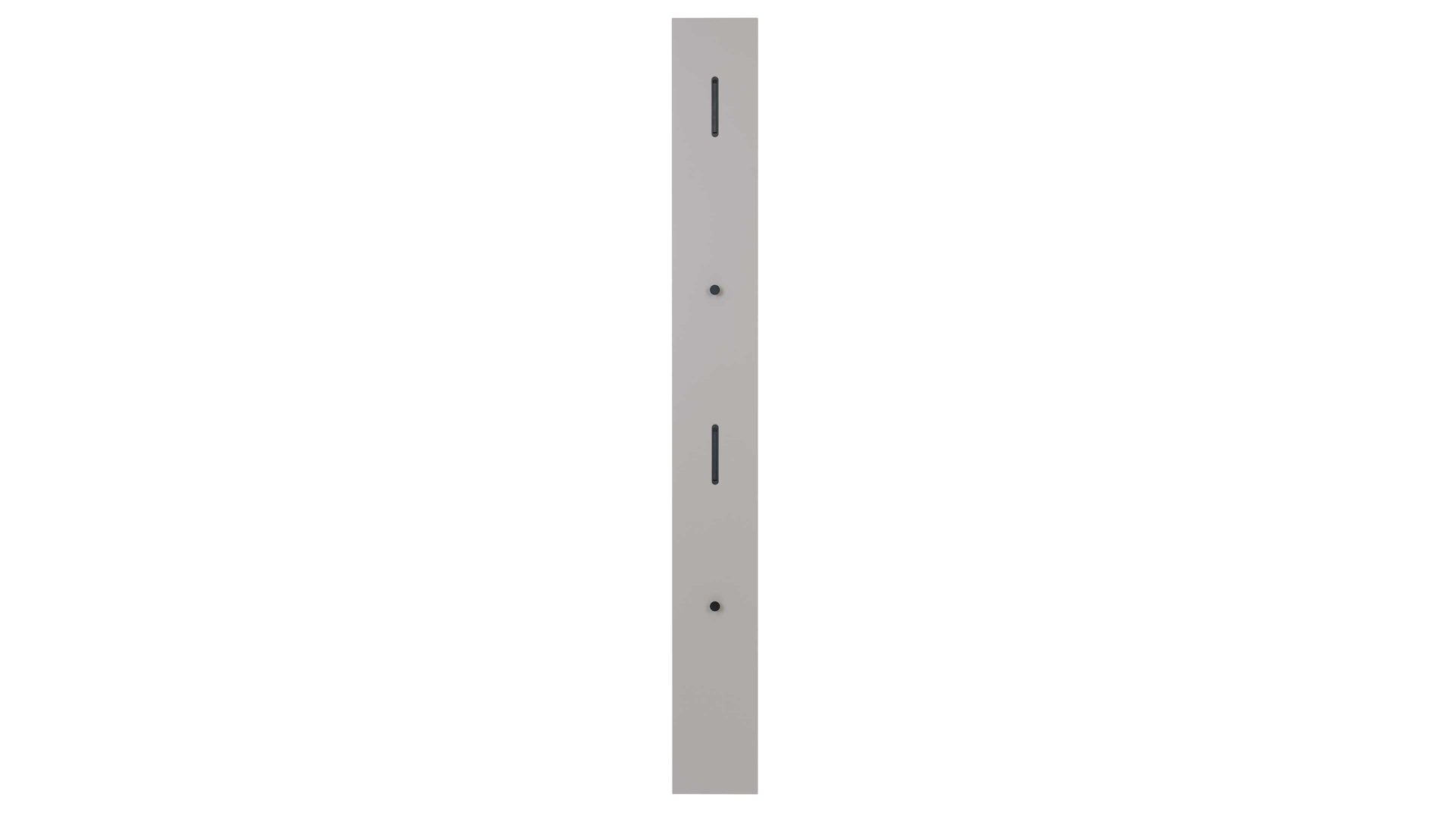 Wandgarderobe Interliving aus Holz in Hellgrau Interliving Garderobe Serie 6012 - Wandgarderobe graubeiger Mattlack - ca. 20 x 180 cm
