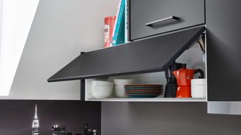 Einbauküche Express küchen aus Holz in Weiß EXPRESS KÜCHEN Einbauküche Clean mit Dalbach Einbaugeräten Mattweiß & Schwarz - Stellfläche ca. 250 x 245 cm