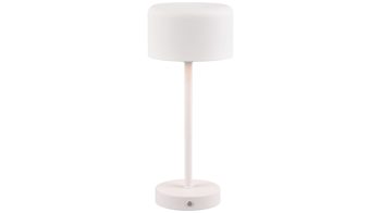 Tischleuchte Reality leuchten aus Metall in Weiß RL Akku-Tischleuchte Jeff weißes Metall - Höhe ca. 30 cm
