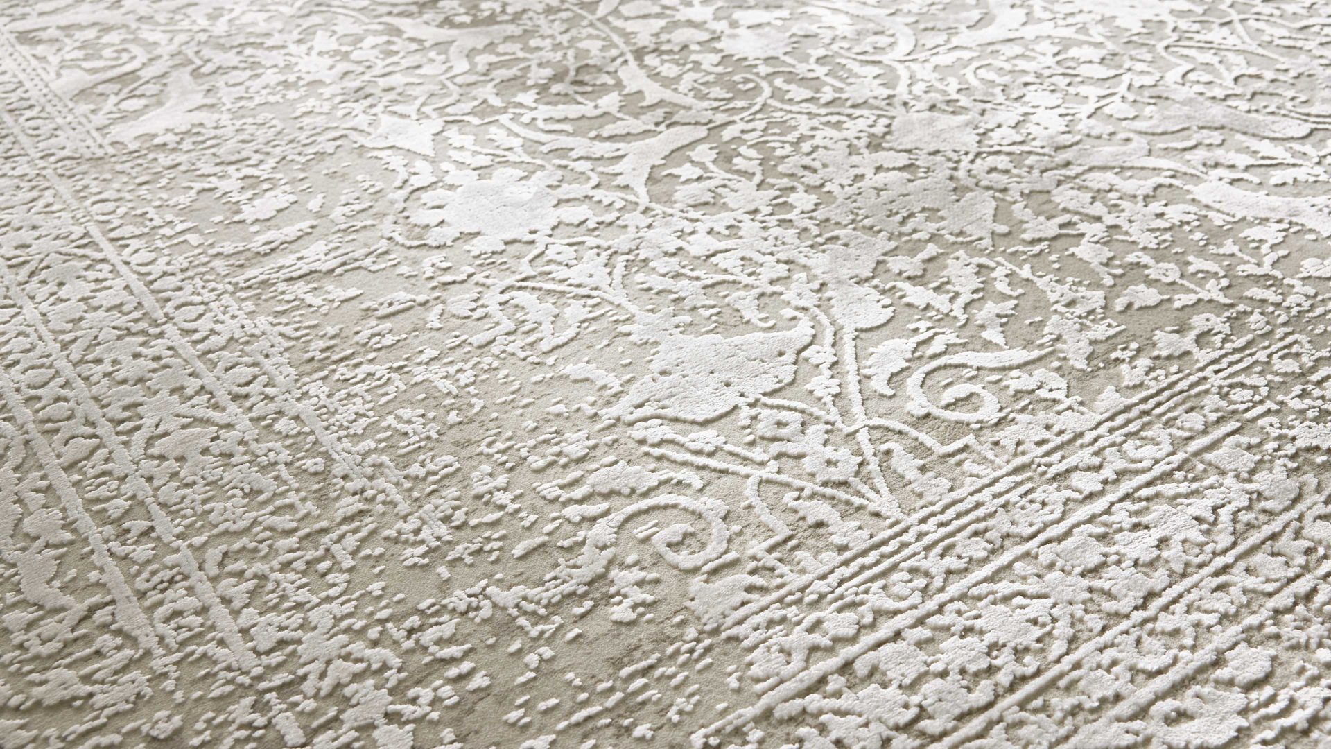 Webteppich Interliving aus Mischgewebe in Hellgrau Interliving Teppich Serie L-8710 Silber – ca. 80 x 150 cm
