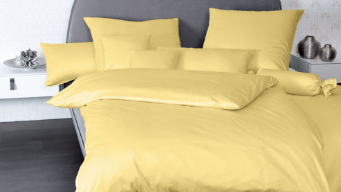 Bettwäsche-Set Janine® aus Naturfaser in Gelb Janine® Bettwäsche-Set Gelb - ca. 155 x 220 cm