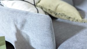 Chaiselongue Interliving aus Stoff in Hellblau Interliving Sofa Serie 4400 - Chaiselongue taubenblauer Bezug DCT 16 & schwarze Metallfüße